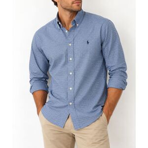 Ralph Lauren Ellington Button Down Shirt Mens L Blue White Check Cotton Preppy